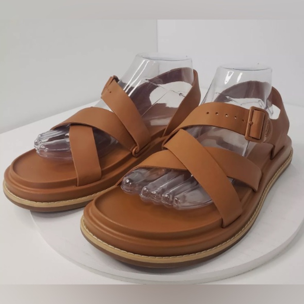Chaco Townes Midform Cashew Strappy Leather Sandal Women’s 10